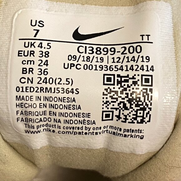 NIKE Air Max 270 React Sneakers In Fossil Hyper Blue Black  Size 7 - Picture 13 of 13